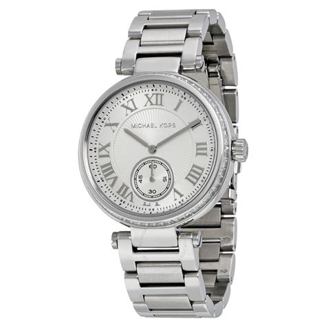 michael kors skylar silver watch|michael kors watch silver price.